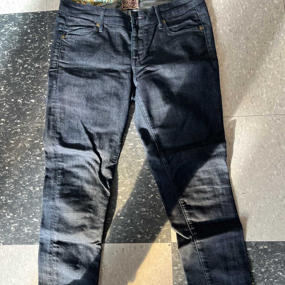 Dark Blue Ankle Jeans